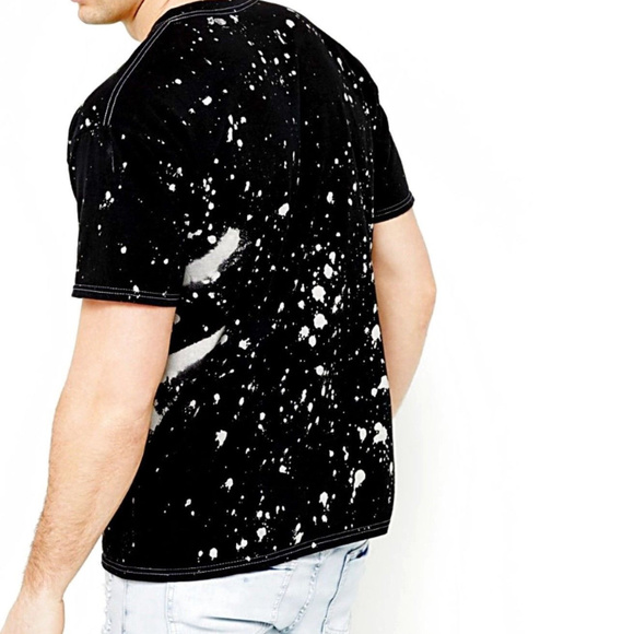 Rolling Stones Tongue Logo Bleach Logo Official cotton T-Shirt XL Last NWT - Picture 3 of 3